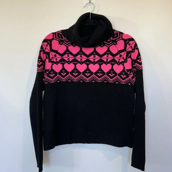 Generation Love Colorado Heart Turtleneck Sweater Pink & Black - Picture 4 of 8